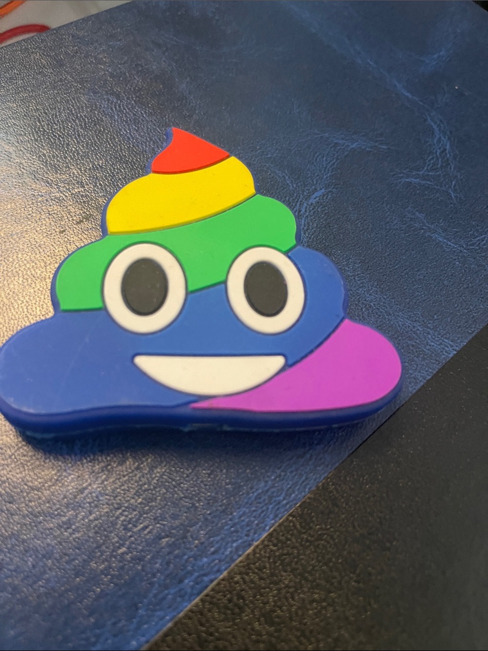 Portable smart charger. Kids Rainbow Poop Emoji Bag Charm - Multicolor.no cable